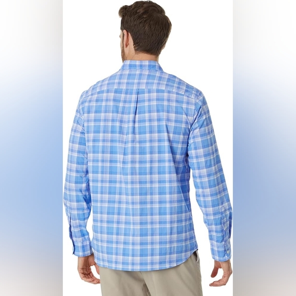 Vineyard Vines Blue Plaid Slim Fit Whale Button Down Shirt Men's Size Large - Picture 2 of 14